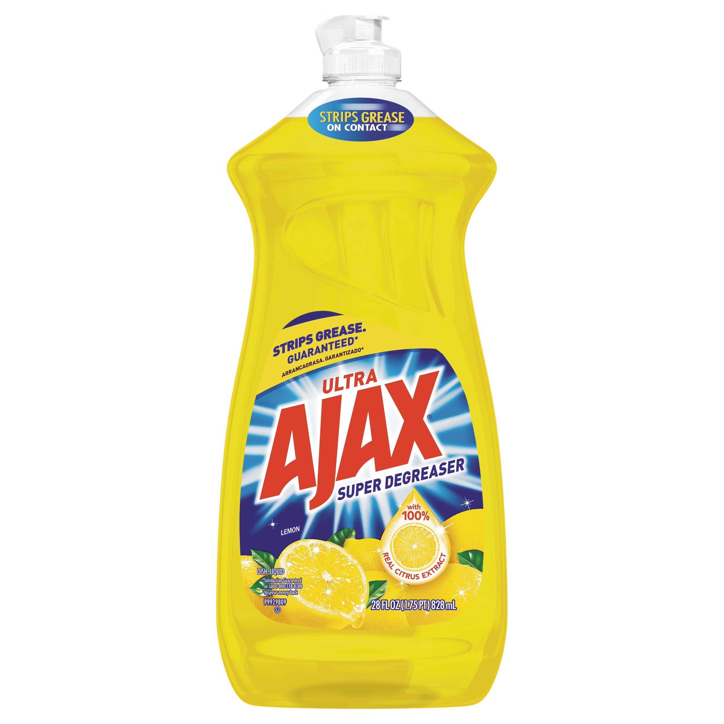 Ajax Lemon Super Degreaser Dish Liquid, 28 Ounce -- 9 Per Case