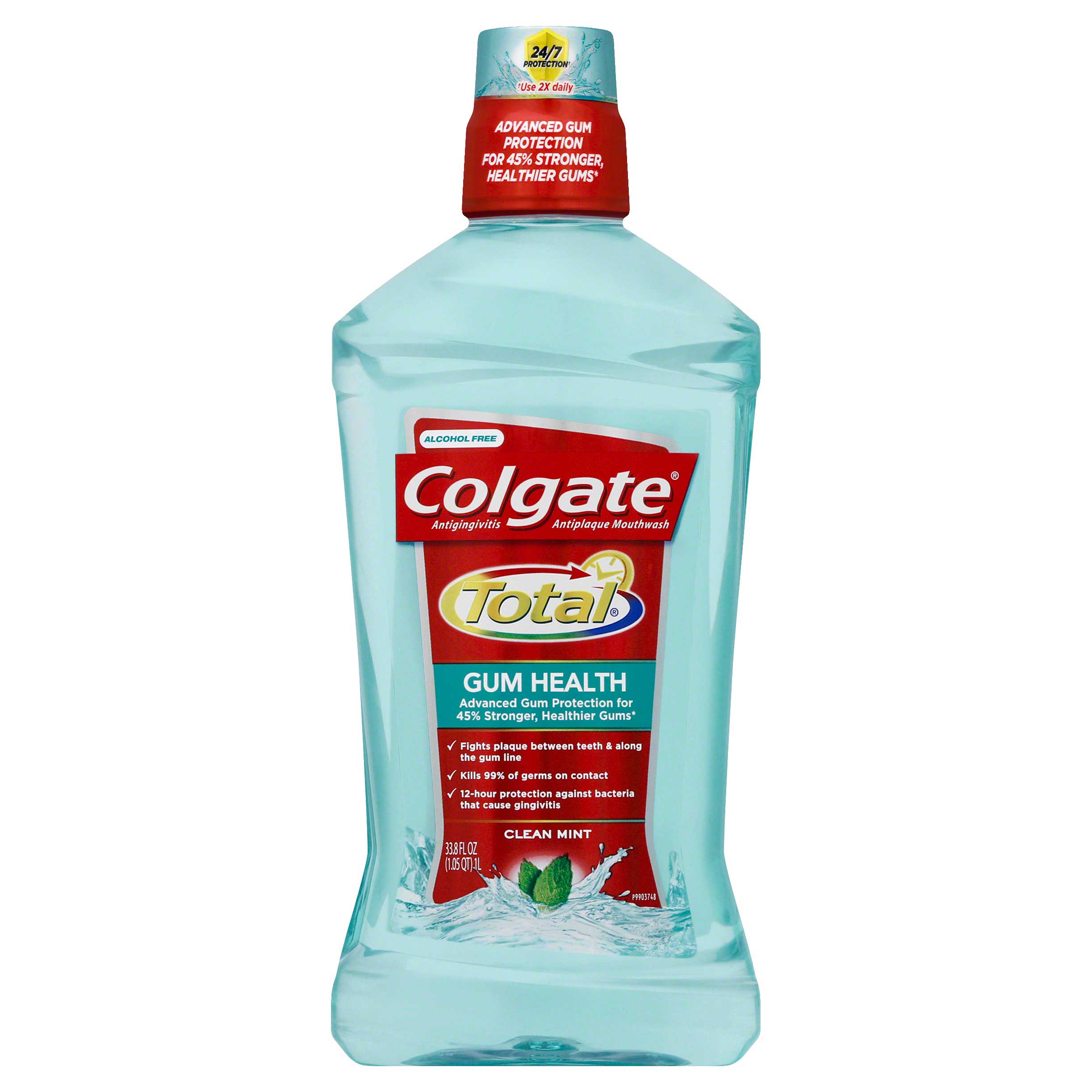 Colgate Total Gum Health Clean Mint Antiplaque Mouthwash, 1 Liter -- 6 ...