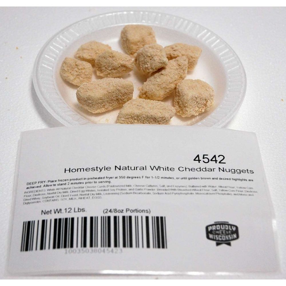 Riverside Foods Homestyle Natural White Cheddar Nugget, 8 Ounce -- 24 per case