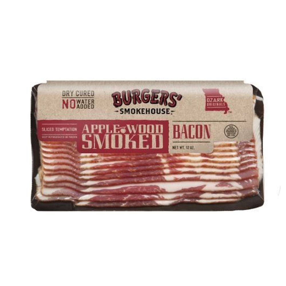 Burgers Smokehouse Applewood Smoked Bacon, 12 Ounce -- 15 per case
