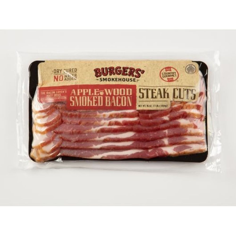 Burgers Smokehouse Applewood Smoked Steakcut Bacon, 1 Pound 12 per case