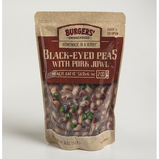 Burgers Smokehouse Black Eye Peas With Country Pork Jowl, 1 Pound -- 12 Per Case