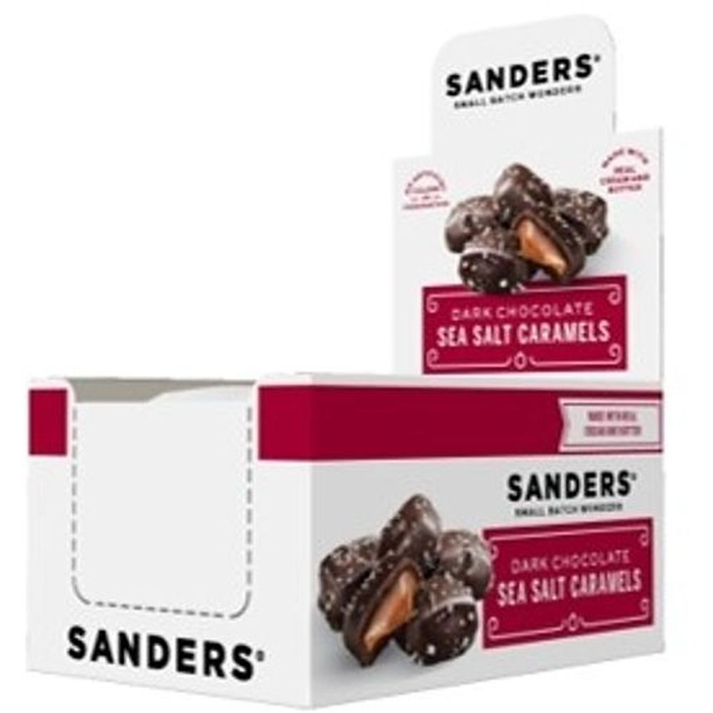 Sanders Dark Chocolate Sea Salt Caramels, 1.5 Ounce -- 32 Per Case