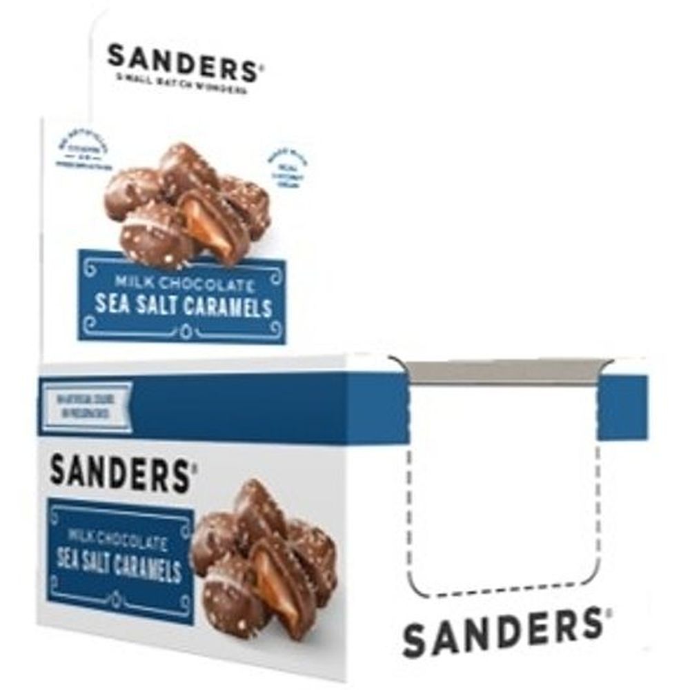 Sanders Milk Chocolate Sea Salt Caramels, 1.5 Ounce -- 32 Per Case