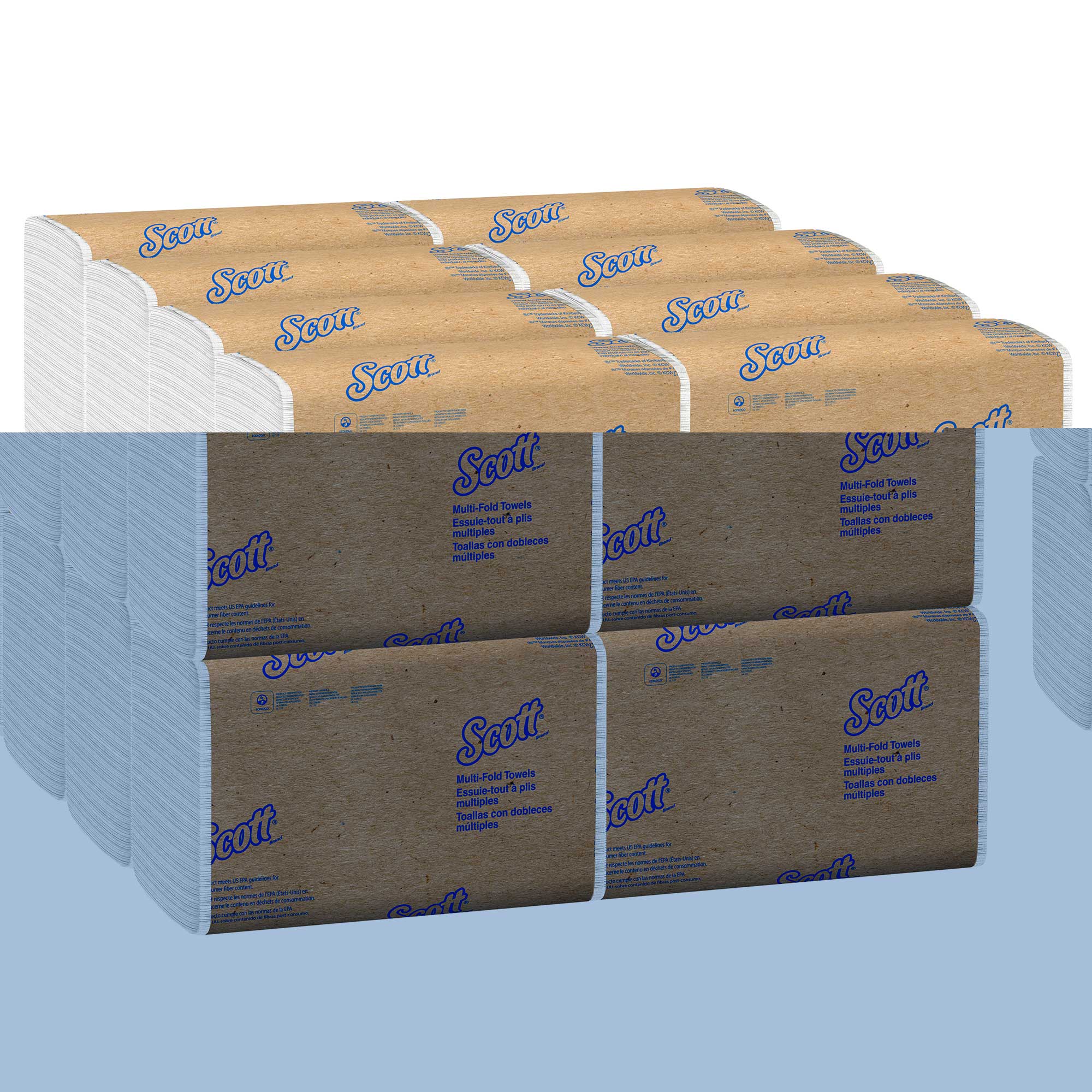 Scott Essential White Multifold Paper Towel, 250 Count -- 16 Per Case