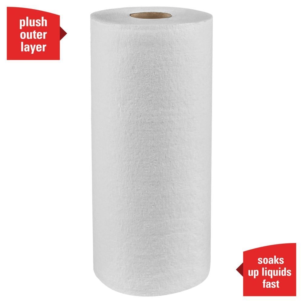 Wypall Powerclean White L40 Extra Absorbent Towel, 70 Count -- 24 Per Case