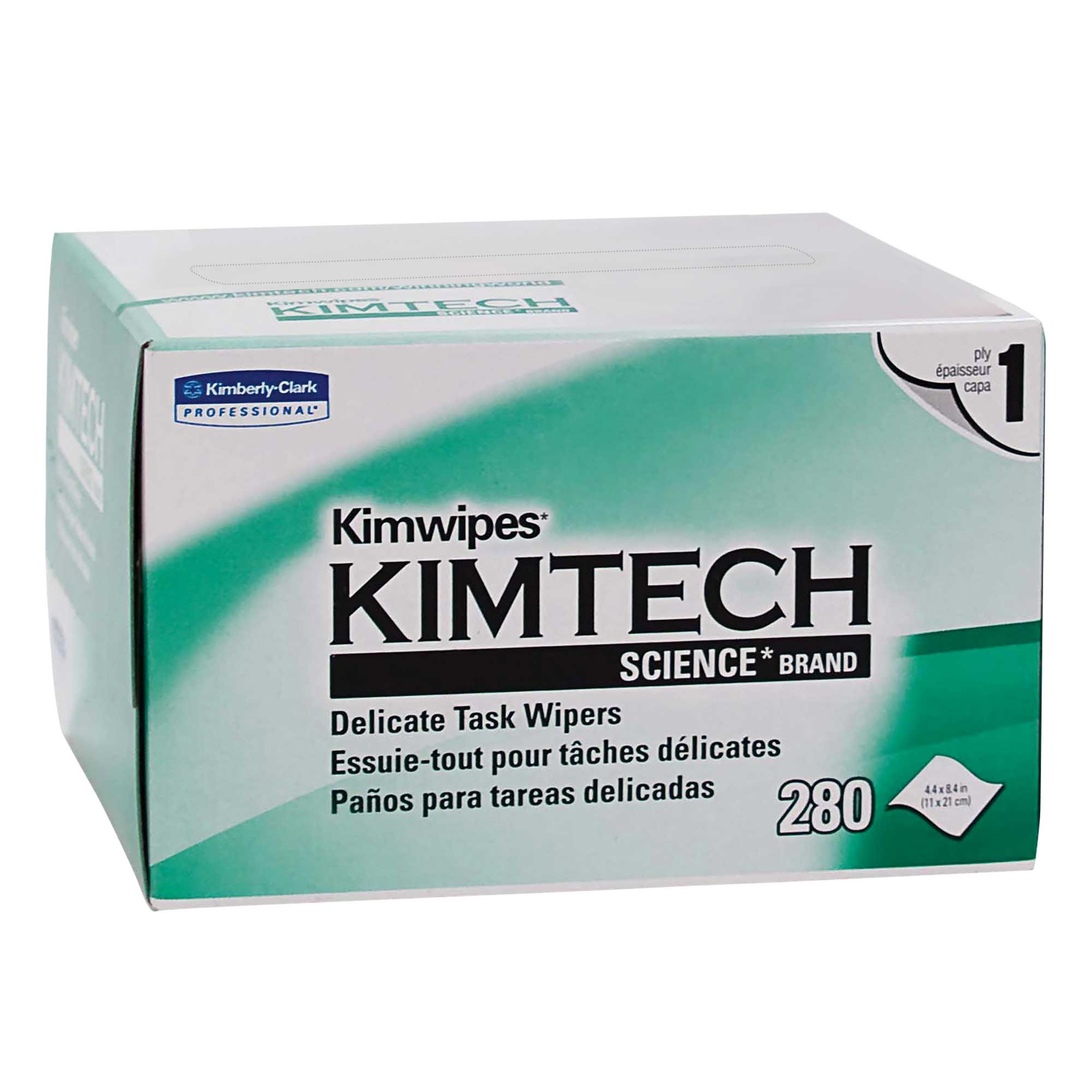 Kimtech Kimwipes White Delicate Task Science Wiper, 280 Per Box -- 60 Per Case