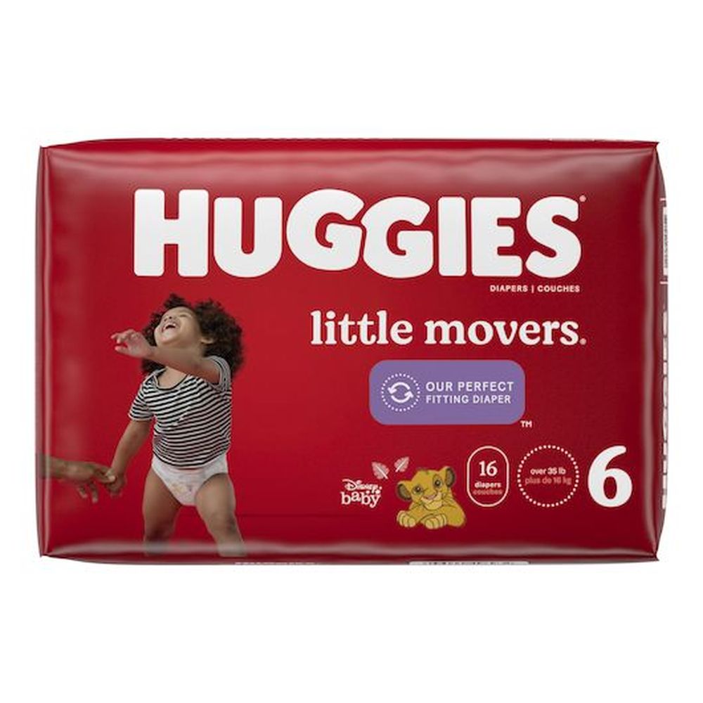 Huggies Size Little Movers Diaper Jumbo Pack, 16 count --
