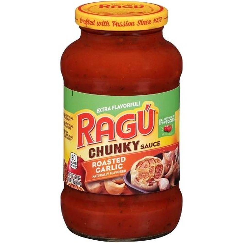Ragu Chunky Roasted Garlic Pasta Sauce, 24 Ounce -- 12 Per Case