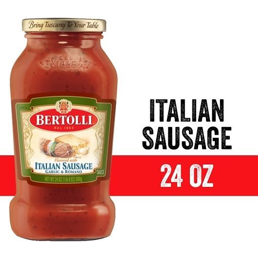 Bertolli Italian Sausage Sauce With Garlic And Romano Cheese, 24 Ounce -- 6 Per Case