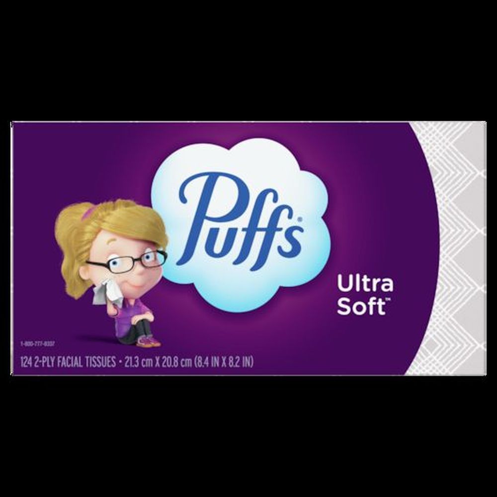 Puffs Ultra Soft Tissue, 124 Count -- 24 Per Case