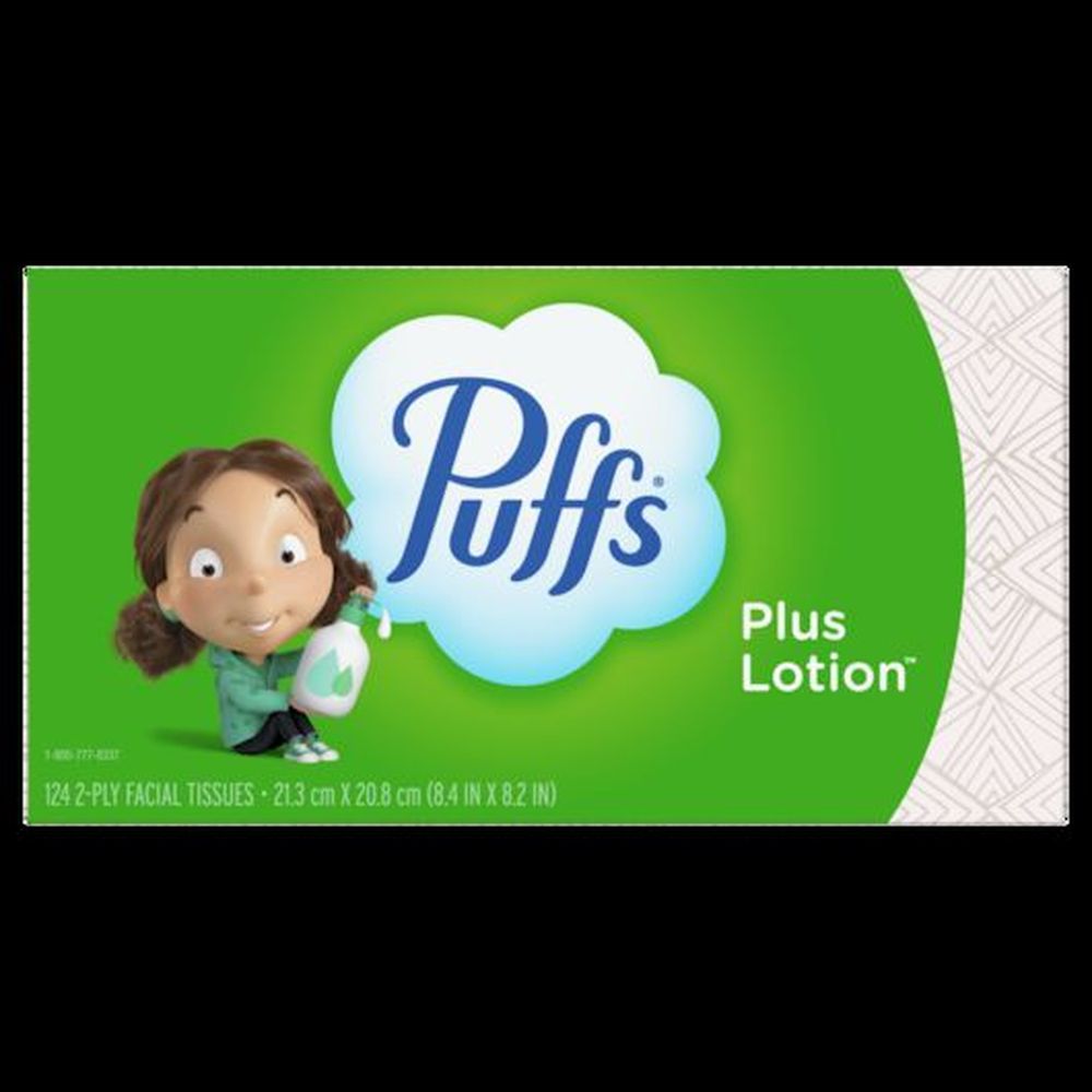 Puffs Plus Lotion Facial Tissue, 124 Count -- 24 Per Case