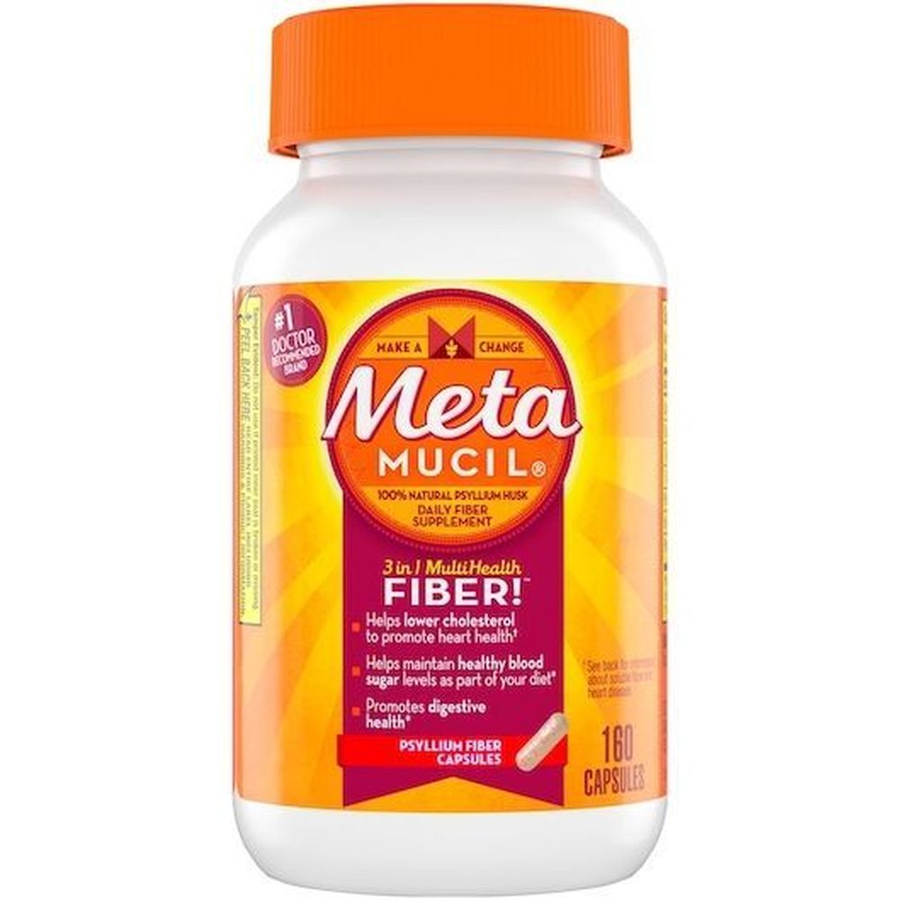 Metamucil Psyllium Fiber Capsule, 160 Count -- 12 Per Case