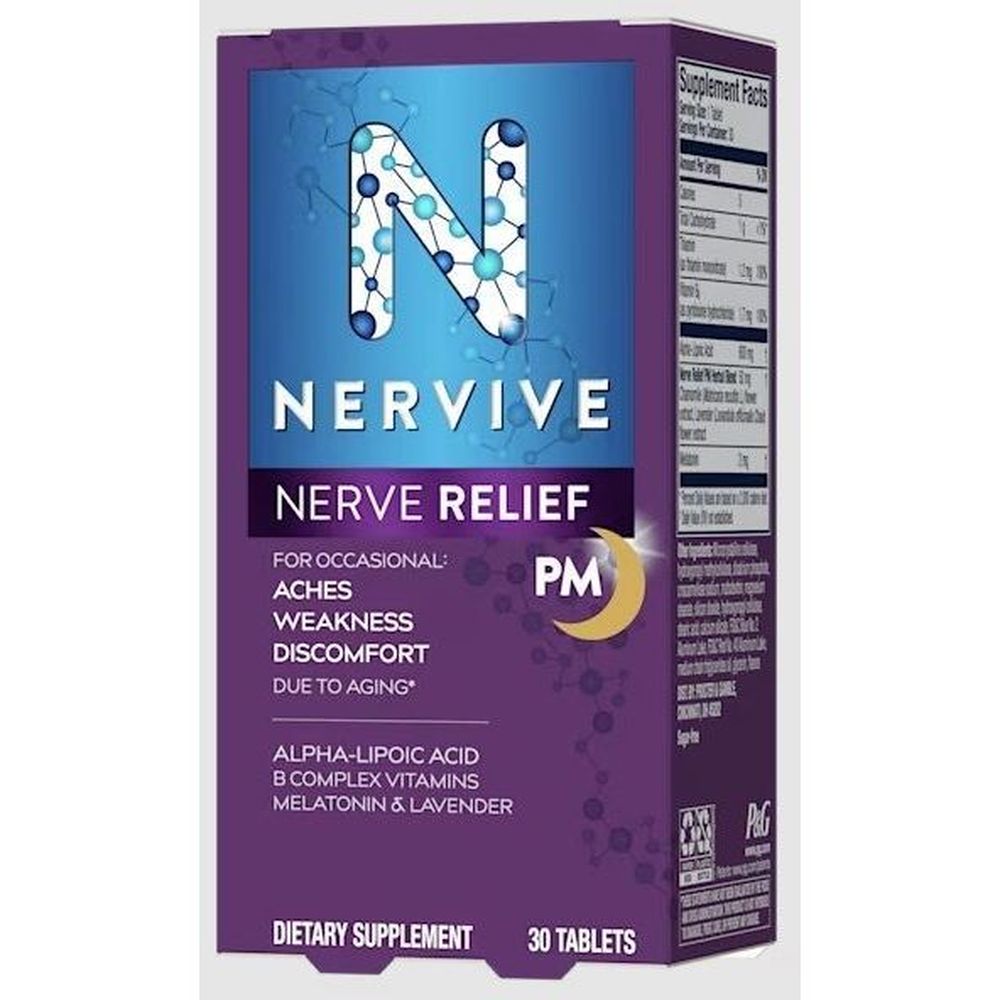 Nervive Nerve Relief Tablets, 30 Count -- 12 Per Case