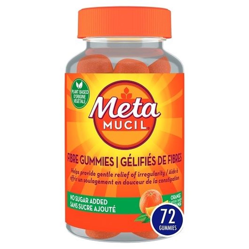 Metamucil Orange Fiber Supplement Gummies, 72 Count -- 12 Per Case