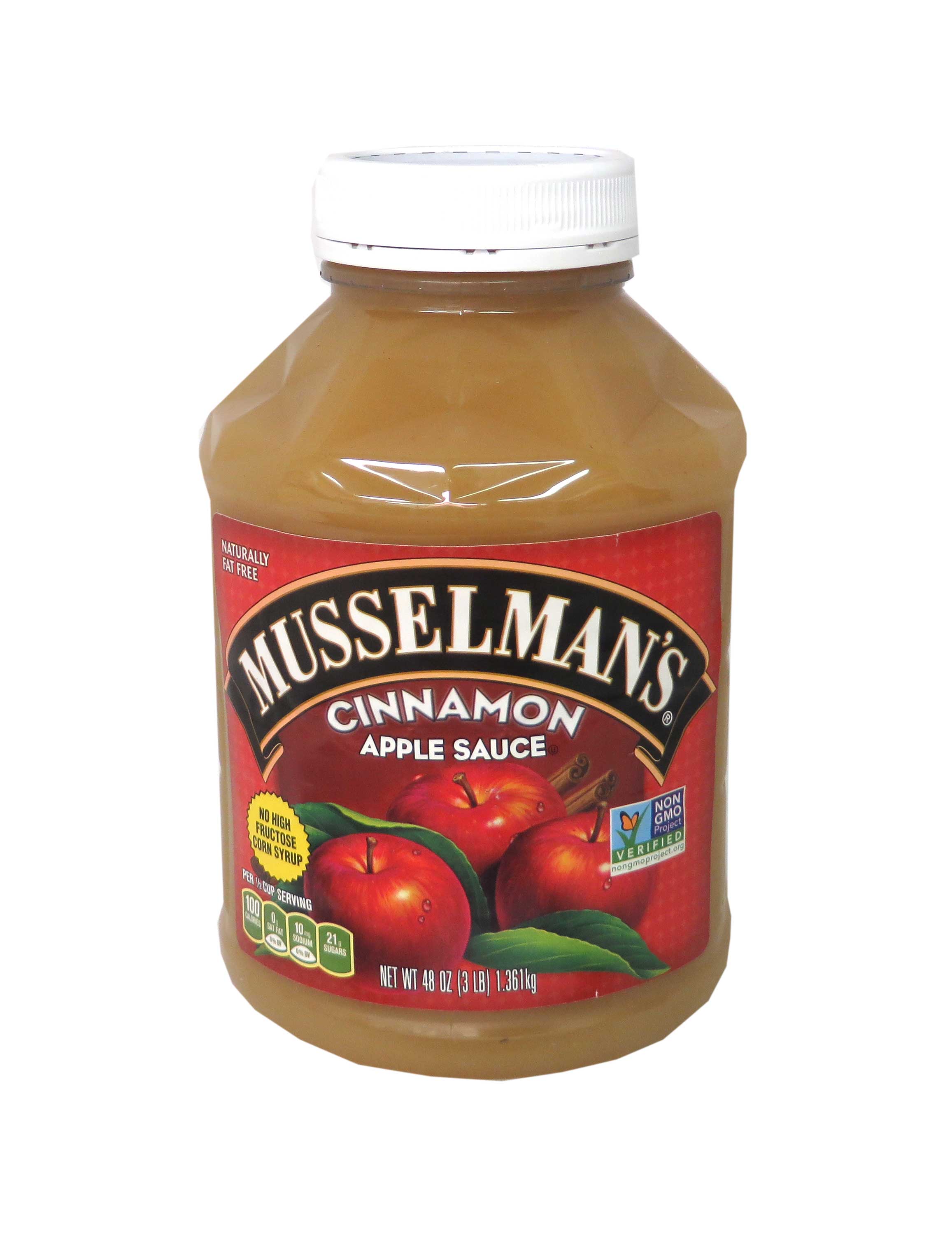 Knouse Foods Musselmans Sweetened Cinnamon Apple Sauce, 48 Ounce -- 8 per case.