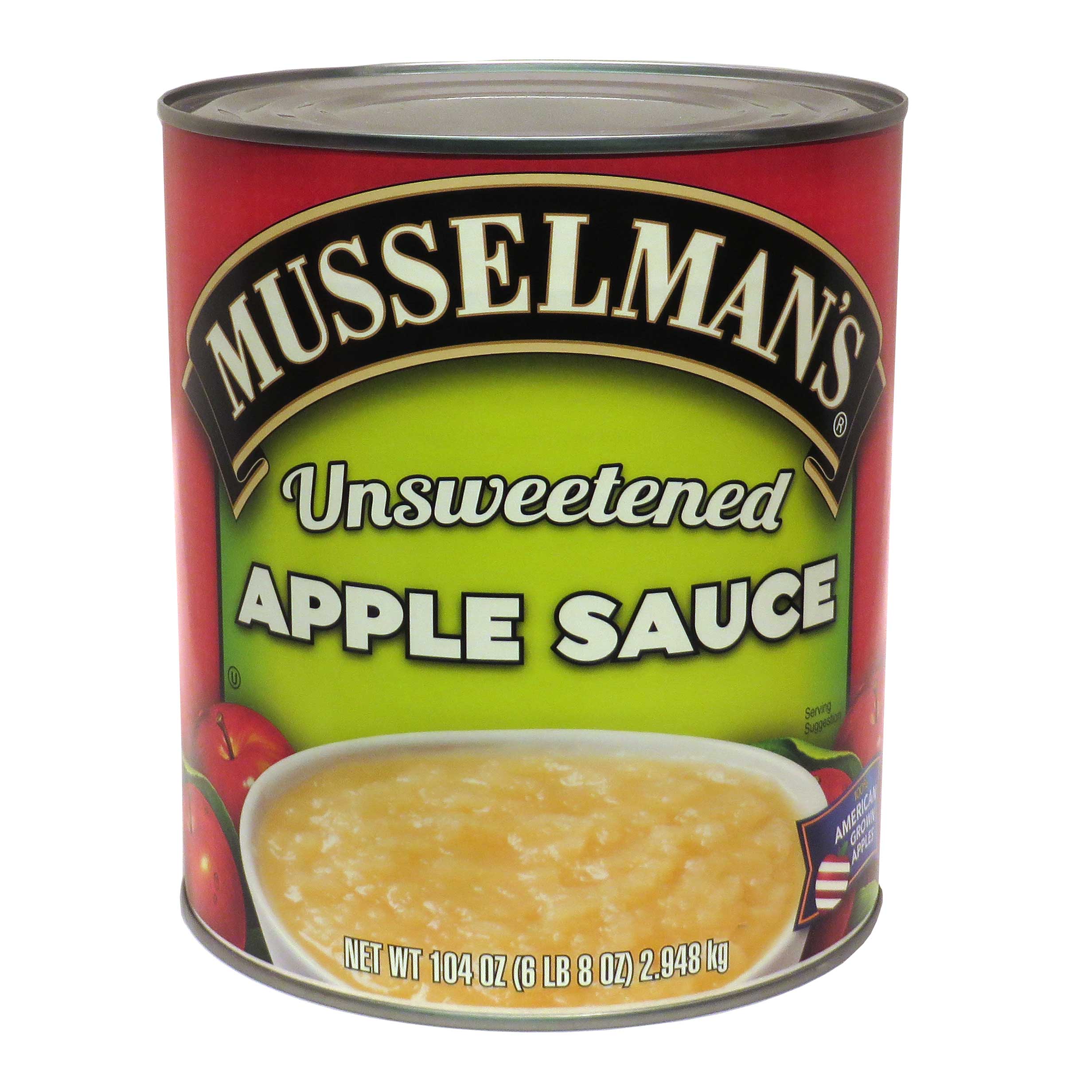 Knouse Foods Musselmans Diet UnSweetened Apple sauce, 104 Ounce -- 6 per case.