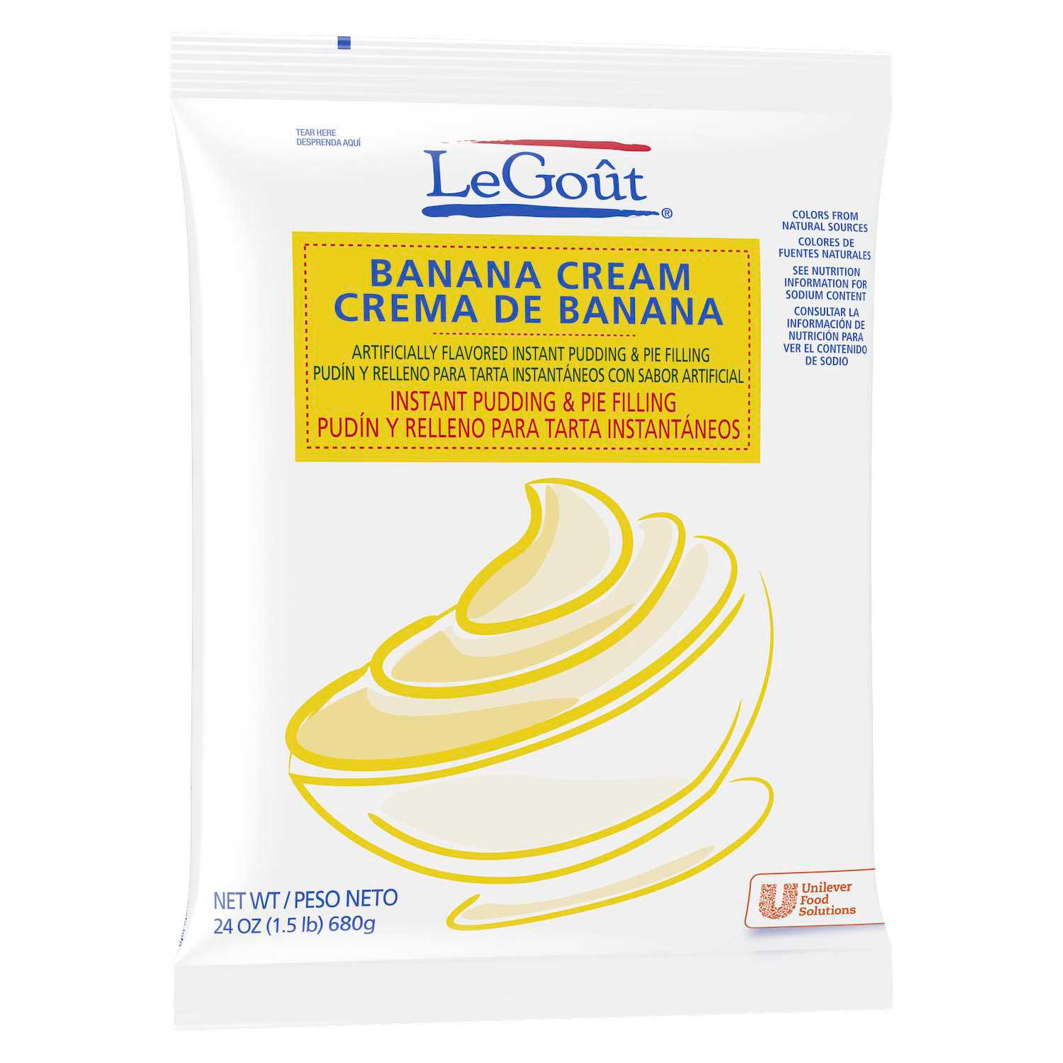 Legout Banana Cream Instant Pudding And Pie Filling, 24 Ounce -- 12 Per Case