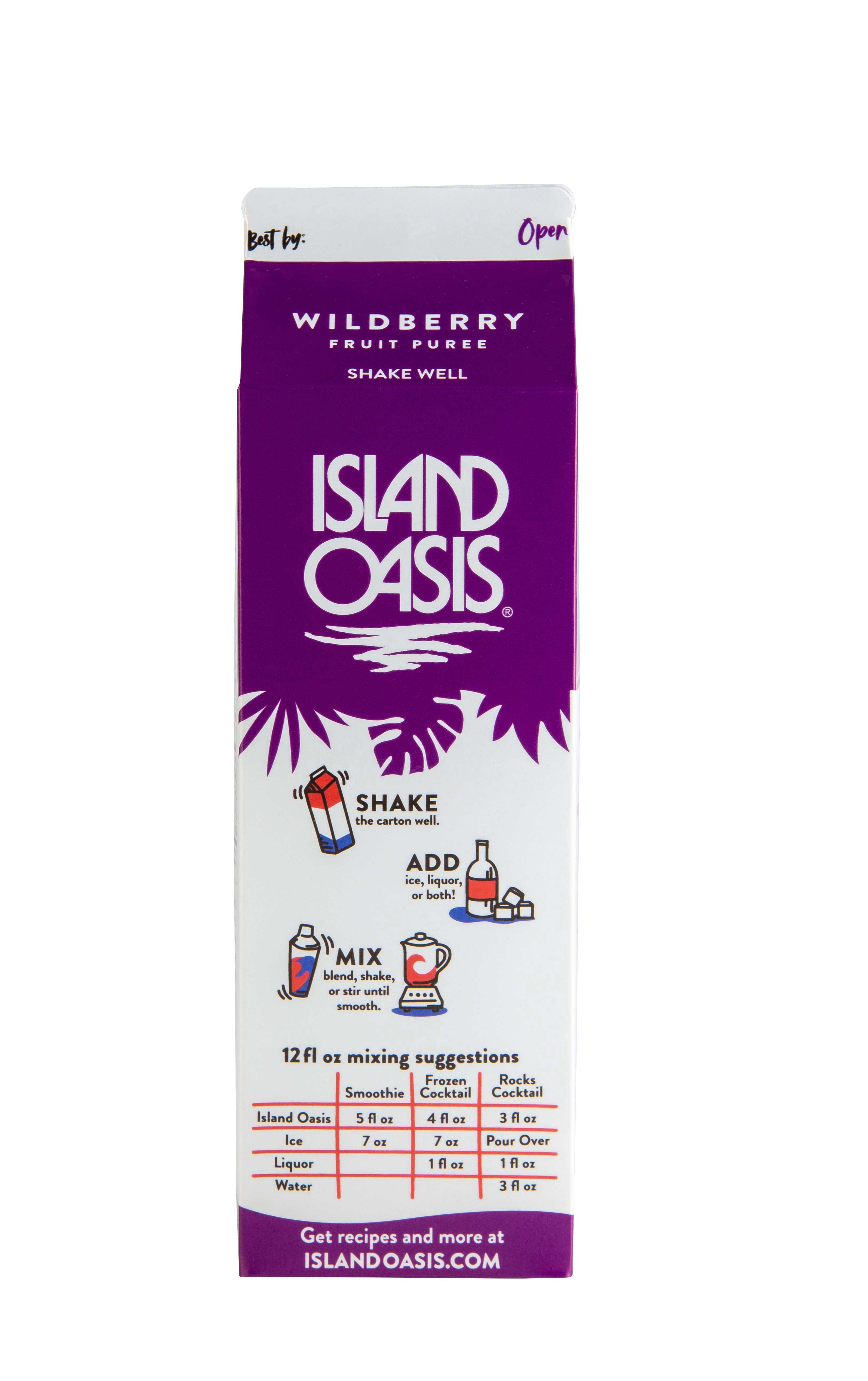 Island Oasis Wildberry Beverage Mix, 32 Fluid Ounce -- 12 per case
