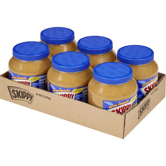 Skippy Super Chunky Extra Crunchy Peanut Butter, 64 Ounce -- 6 Per Case