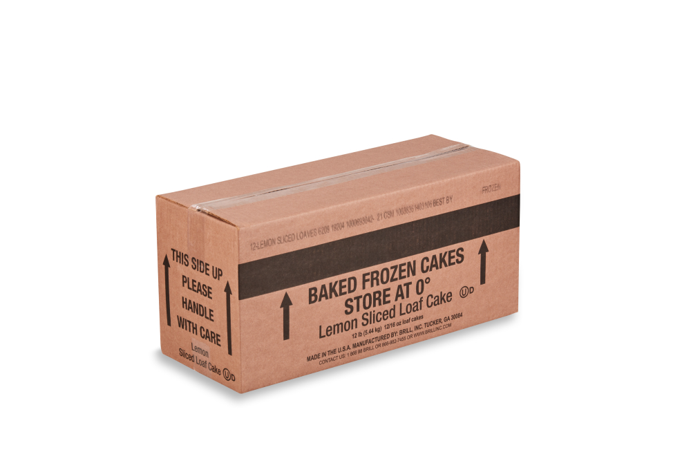 Brill Lemon Sliced Loaf Cake, 16 Ounce -- 12 Per Case