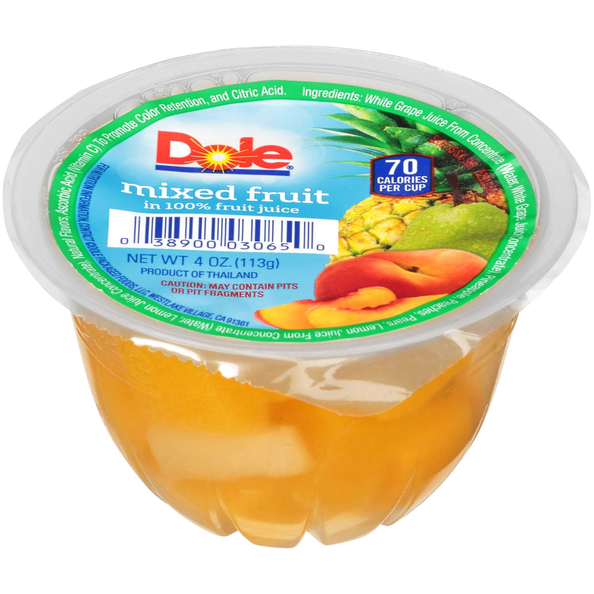 Dole Mixed Fruit In 100 Percent Juice, 4 Ounce -- 36 per case