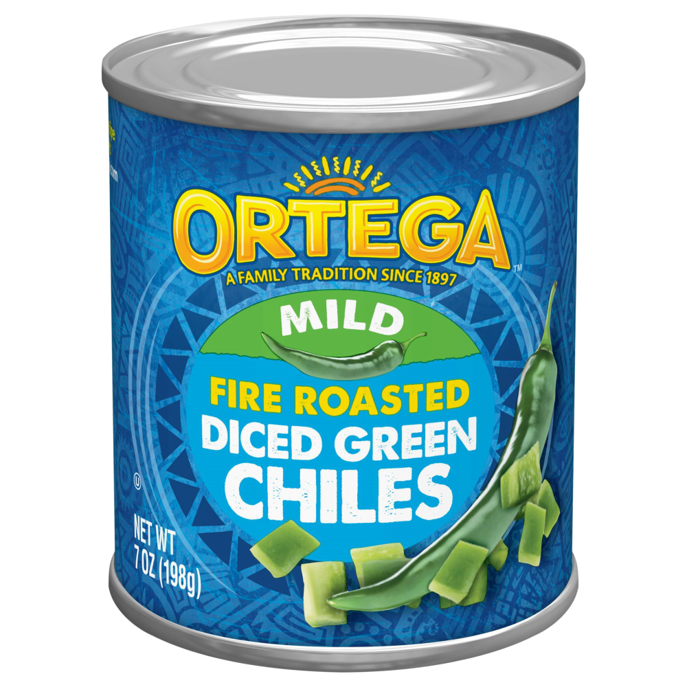 Ortega Diced Greens Chiles - 7 oz. can, 24 cans per case