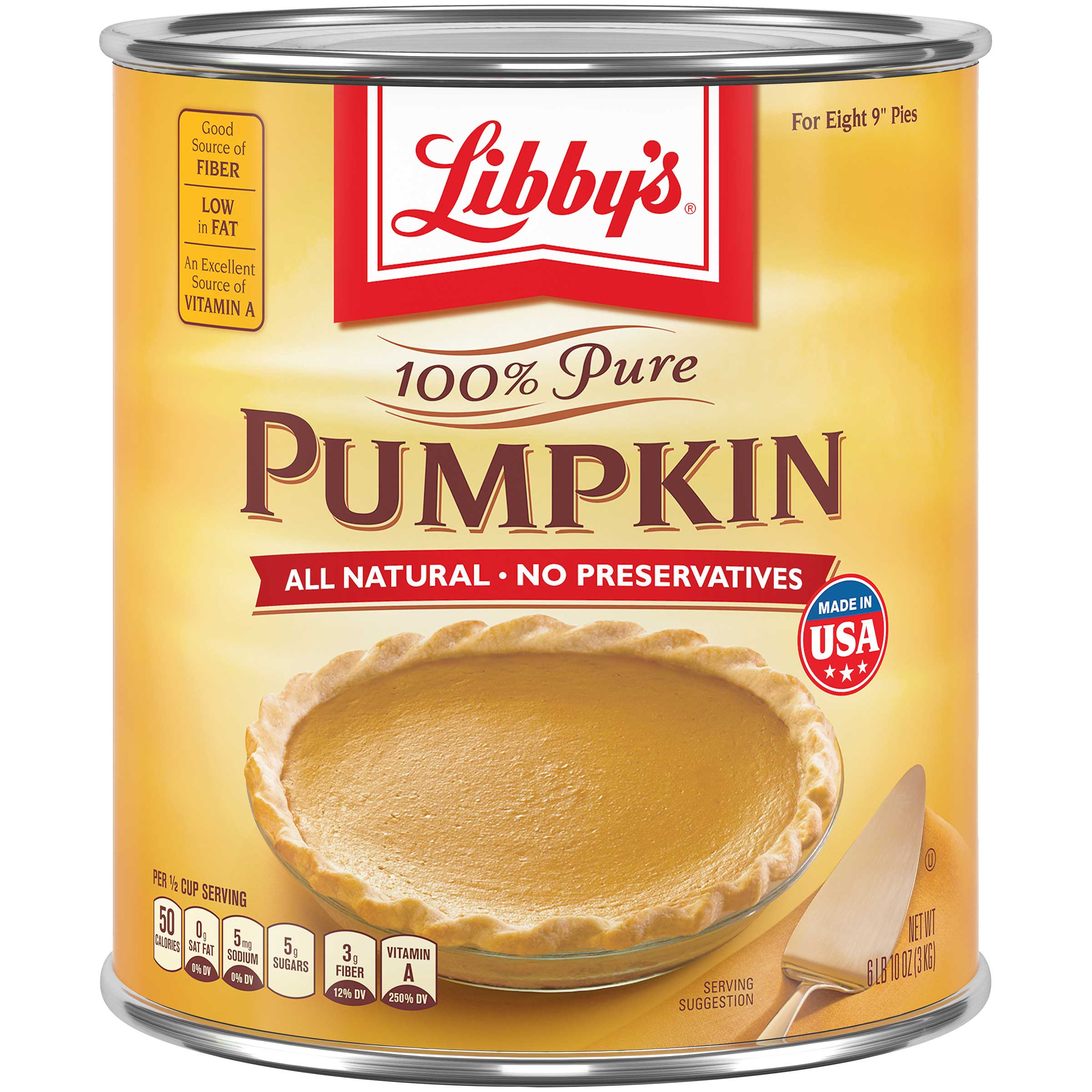 Libbys 100 Percent Pure Pumpkin, 6.62 Pound -- 6 per case.