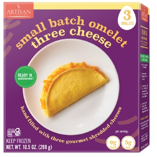 Artisan Kitchens Three Cheese Omelet, 3 Count -- 7 Per Case