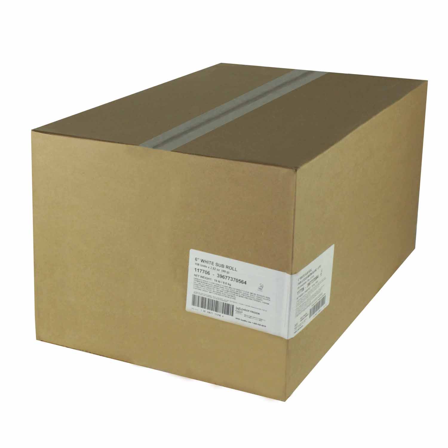 Bimbo Bakehouse White Sub Roll, 6 Count -- 18 Per Case