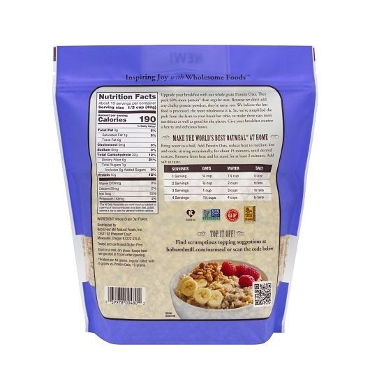 Bob's Red Mill Gluten-free Protein Oats, 32 Ounce -- 4 Per Case