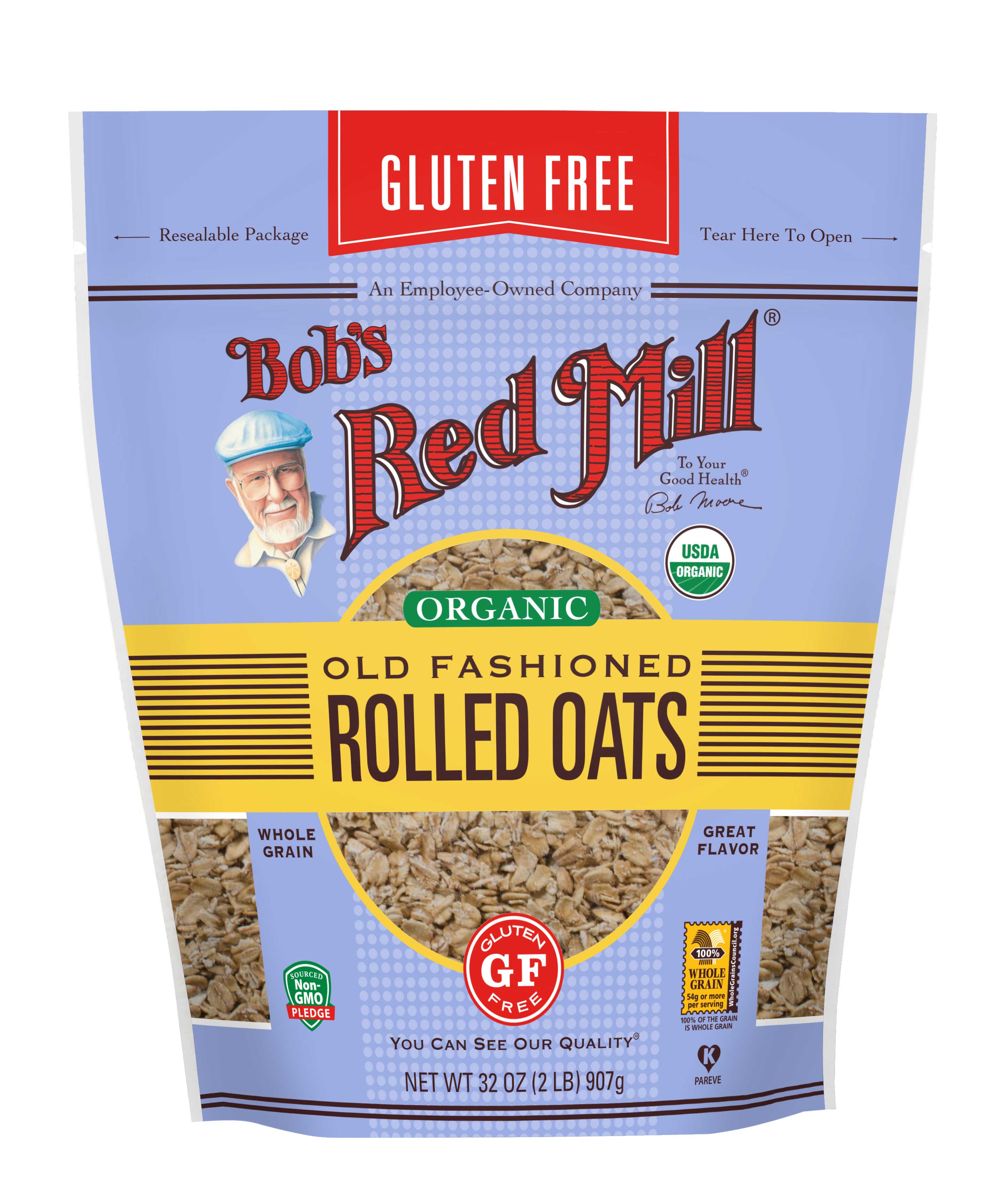 Bob's Red Mill Gluten Free Organic Old Fashioned Rolled Oats, 32 Ounce -- 4 Per Case