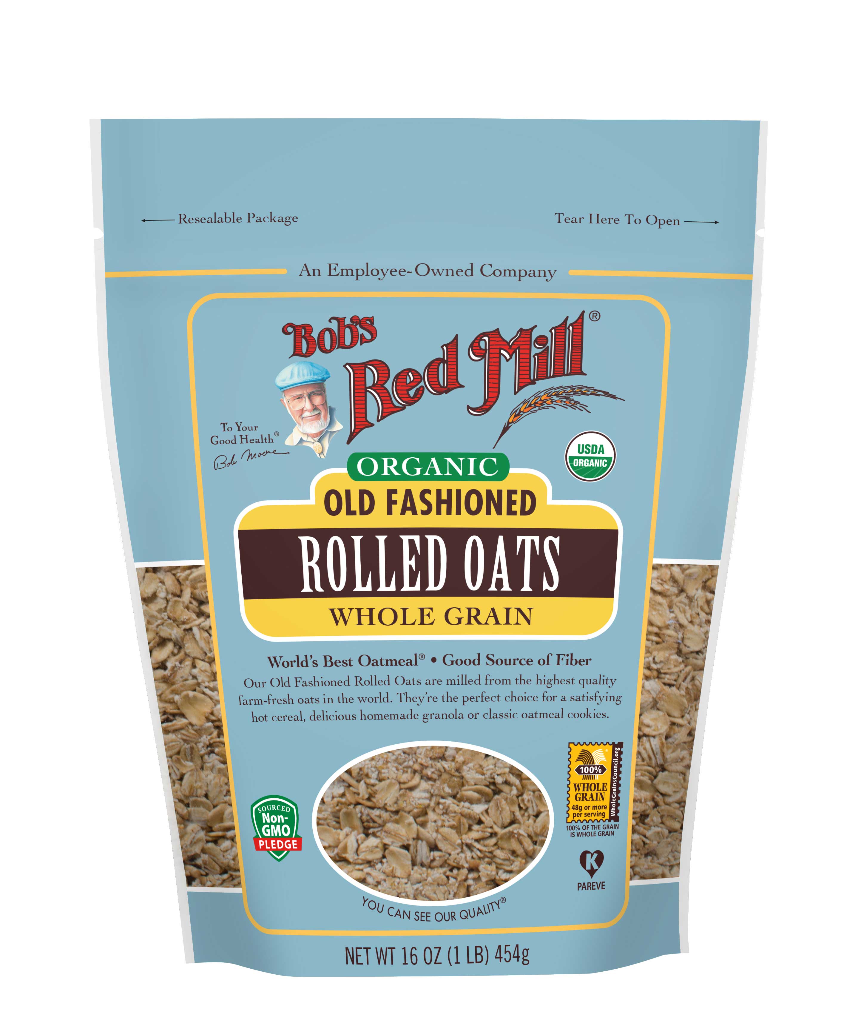 Bob's Red Mill Organic Old Fashioned Rolled Oats, 16 Ounce -- 4 Per Case