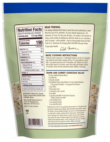 Bob's Red Mill Traditional Pearl Couscous, 16 Oz (Pack Of 1