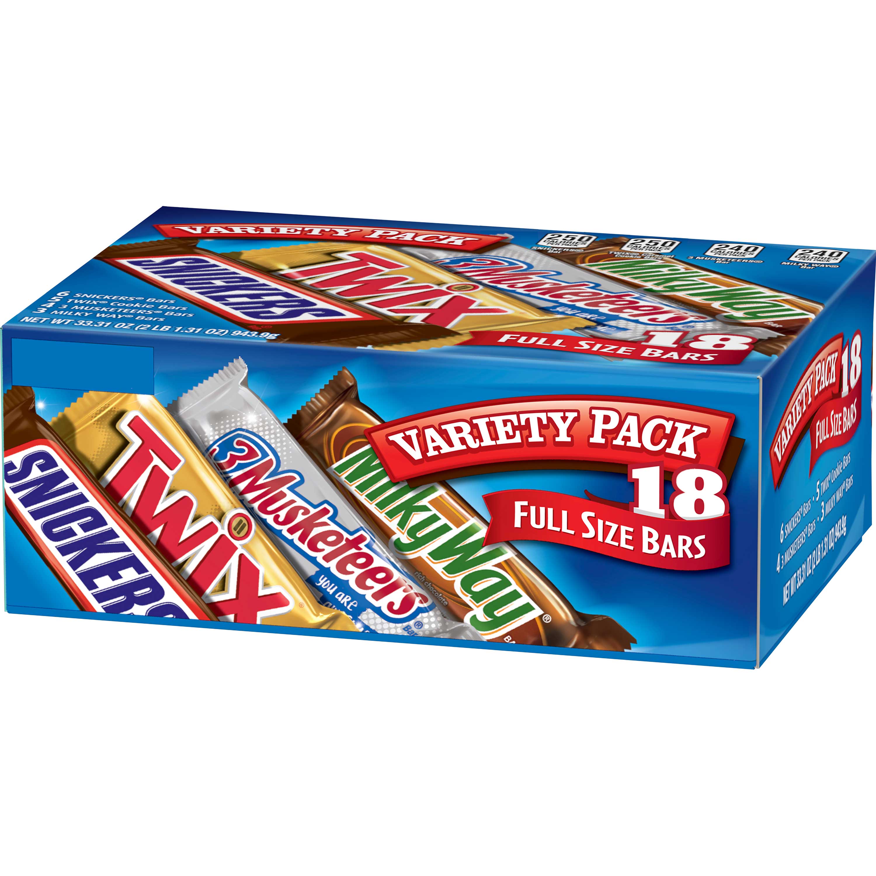 Mars Single Chocolate Candy - Variety Pack, 33.31 Ounce -- 10 per 