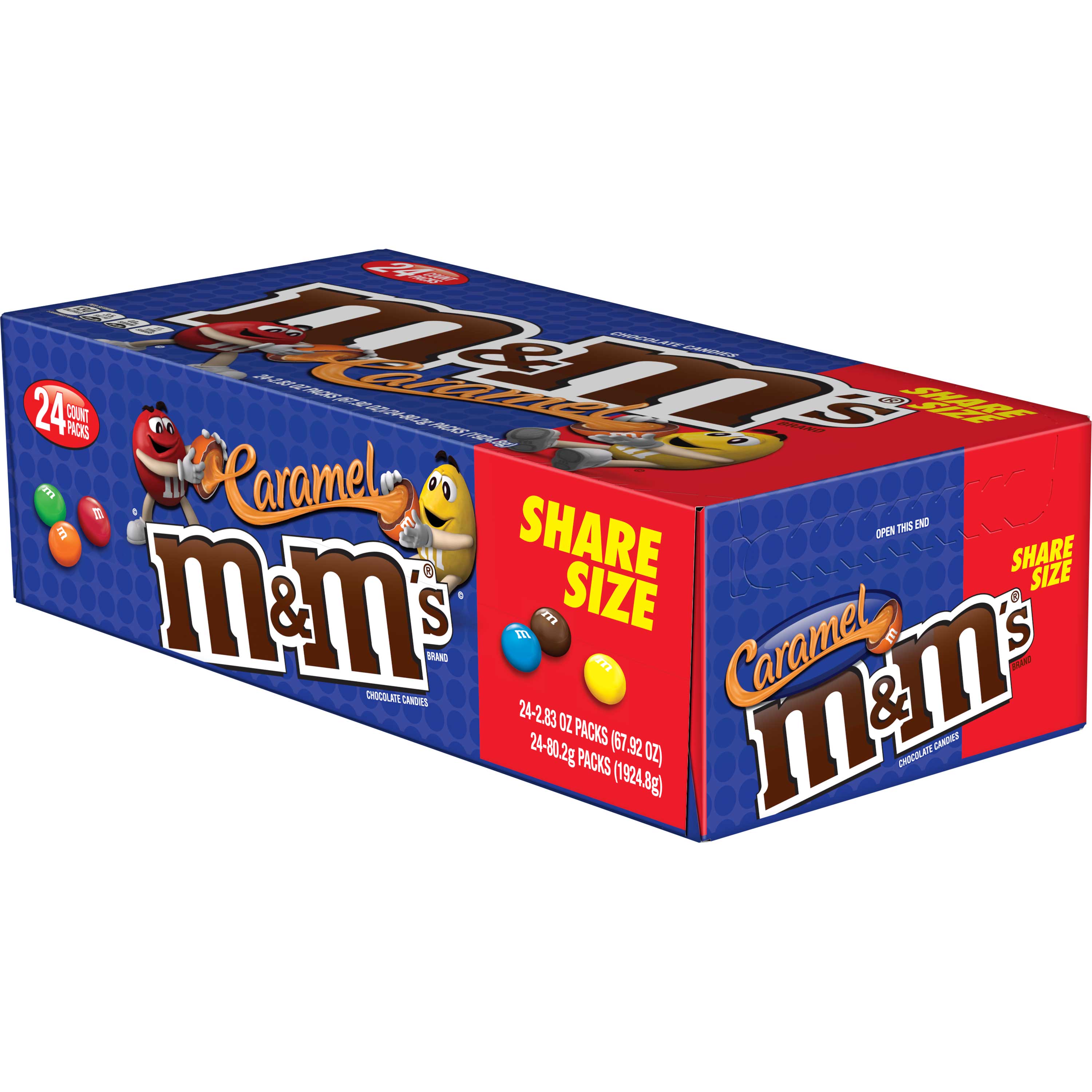 M and Ms Caramel King Size 2.83 Ounce Chocolate Candy, 24 count