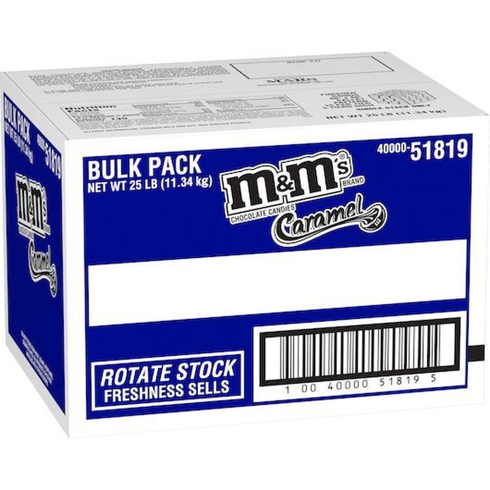 M&m's Bite Size Caramel Chocolate Candies, 25 Pound