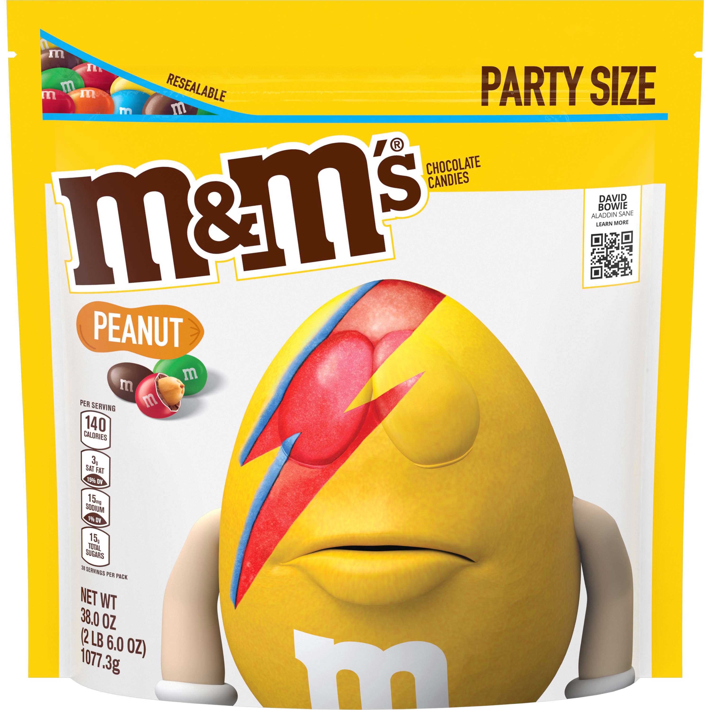 M and Ms Peanut Chocolate Candy, 38 Ounce XL Stand Up Pouch 6 per case