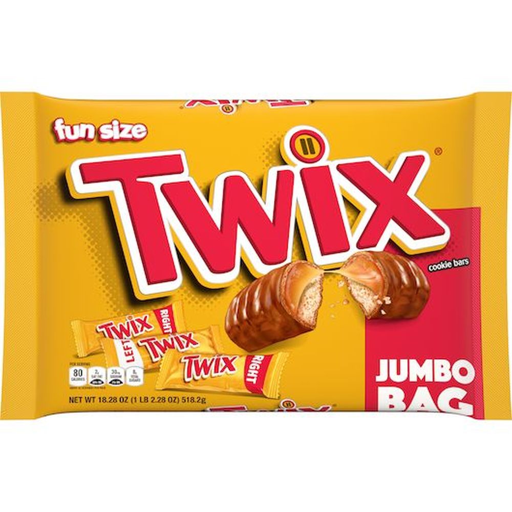 TWIX Caramel Fun Size Candy Bar, 18.28 Ounce -- 8 per case