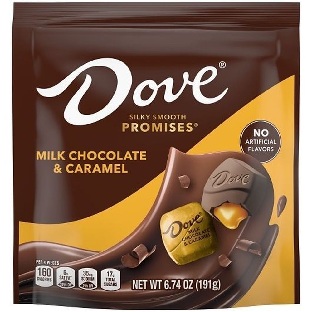 Dove Promises Milk Chocolate And Caramel, Stand Up Pouch, 6.74 Ounce -- 8 Per Case