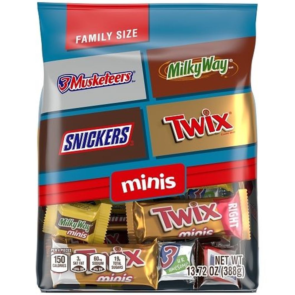 Mixed Variety Miniatures Funsize Chocolate Candy, 13.72 Ounce Stand Up Pouch -- 8 Per Case