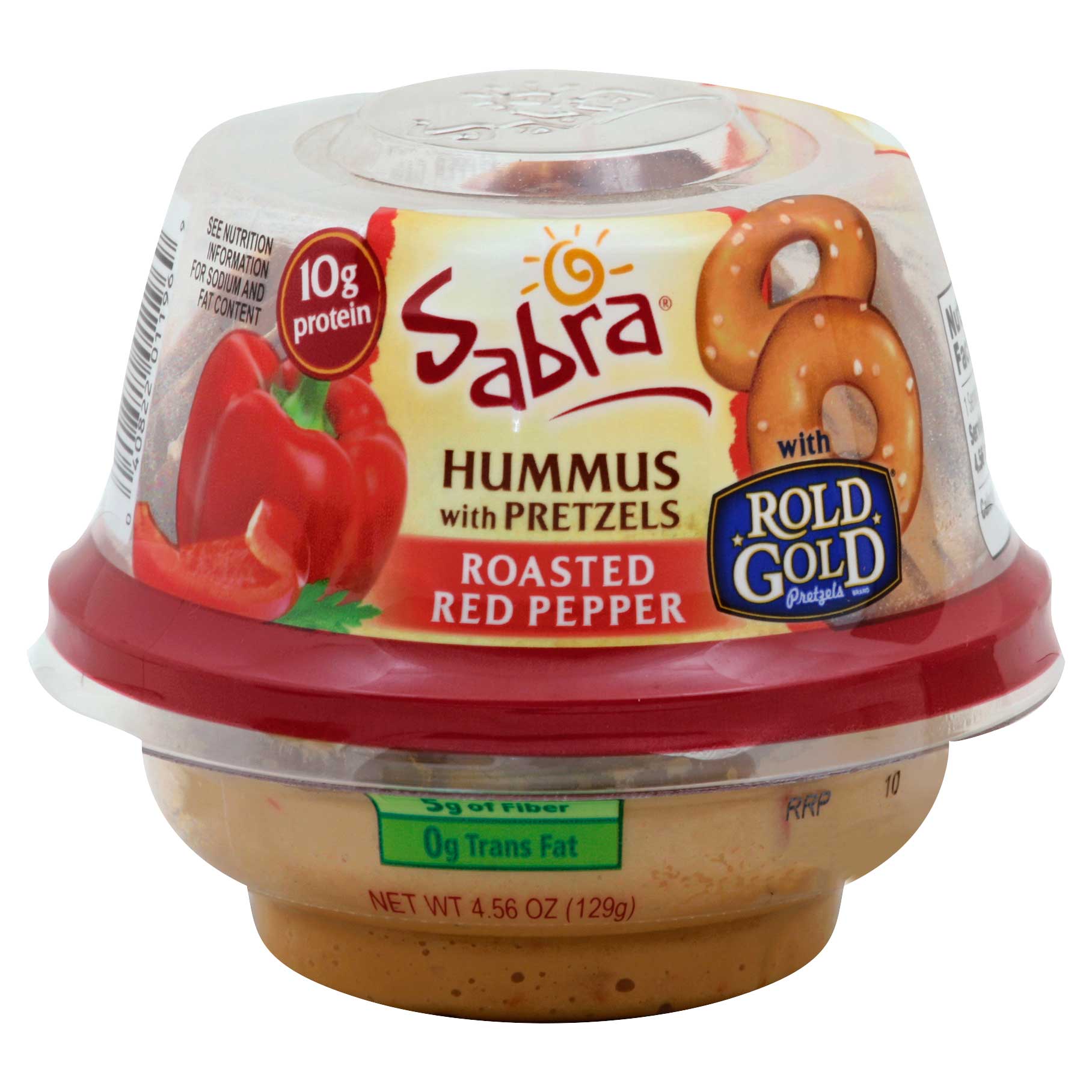 Sabra To Go Roasted Red Pepper Hummus with Pretzel Crisps, 4.56 Ounce -- 12 per case