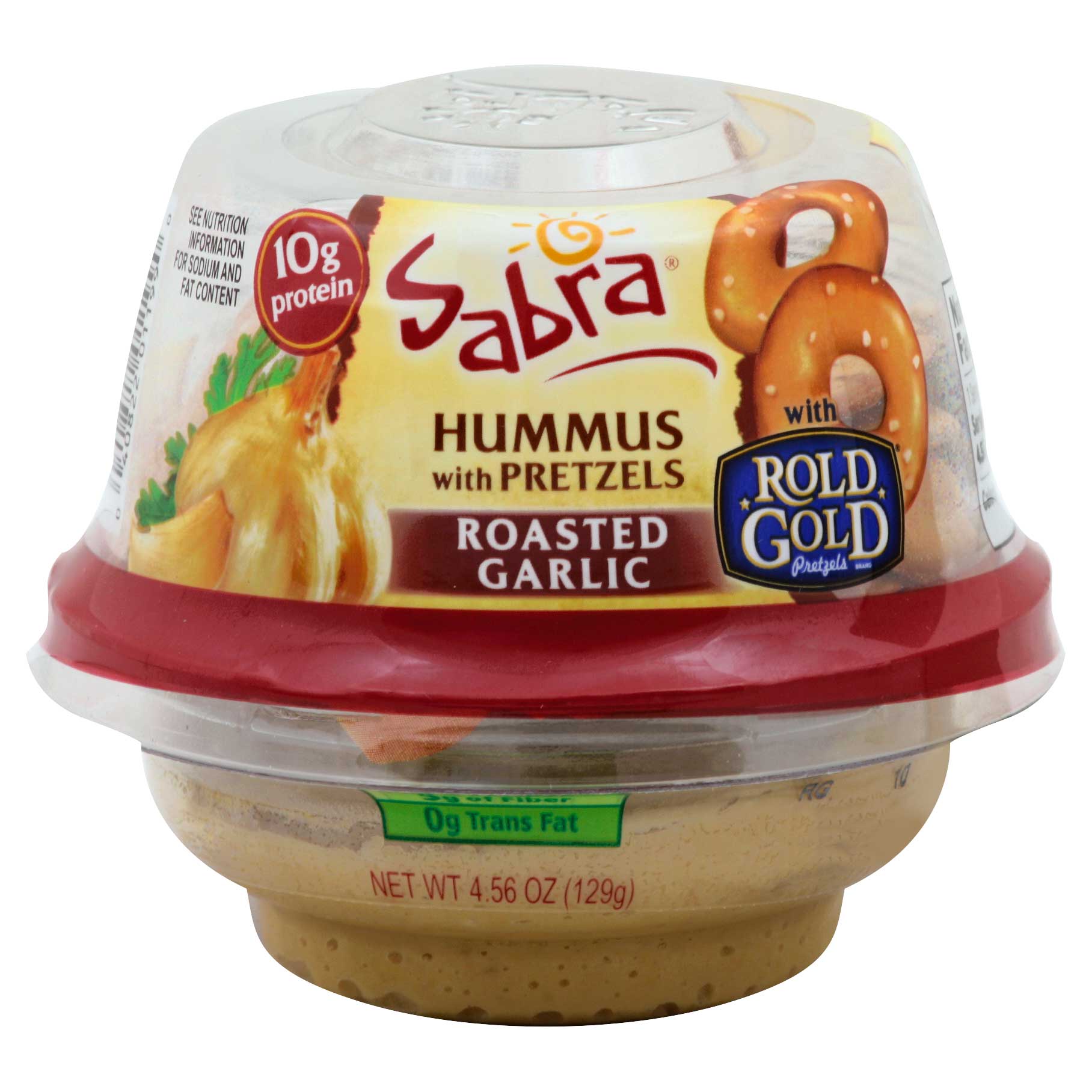 Sabra Garlic Hummus with Pretzel, 4.56 Ounce -- 12 per case