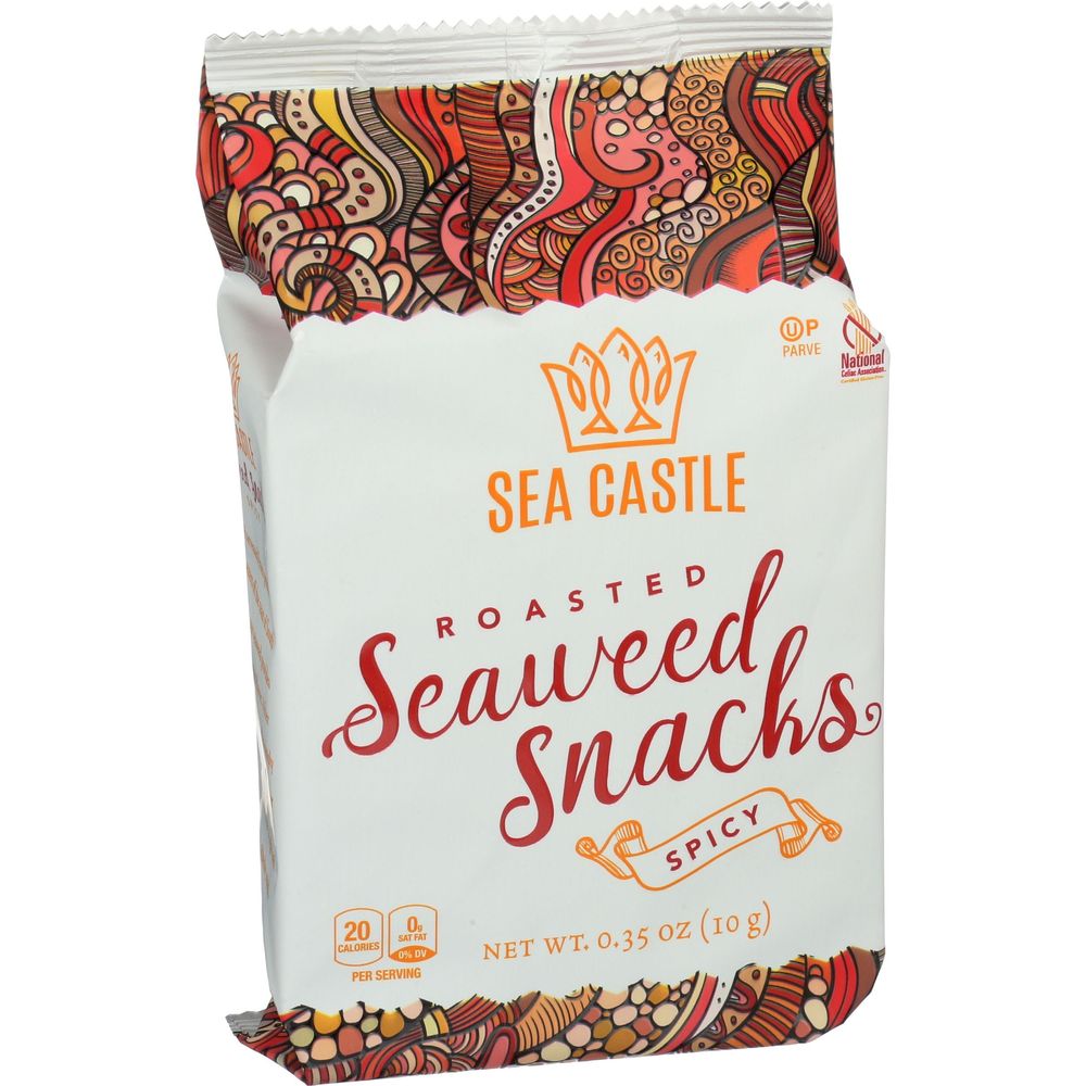 Sea Castle Spicy Roasted Seaweed, 0.35 Ounce -- 12 Per Case