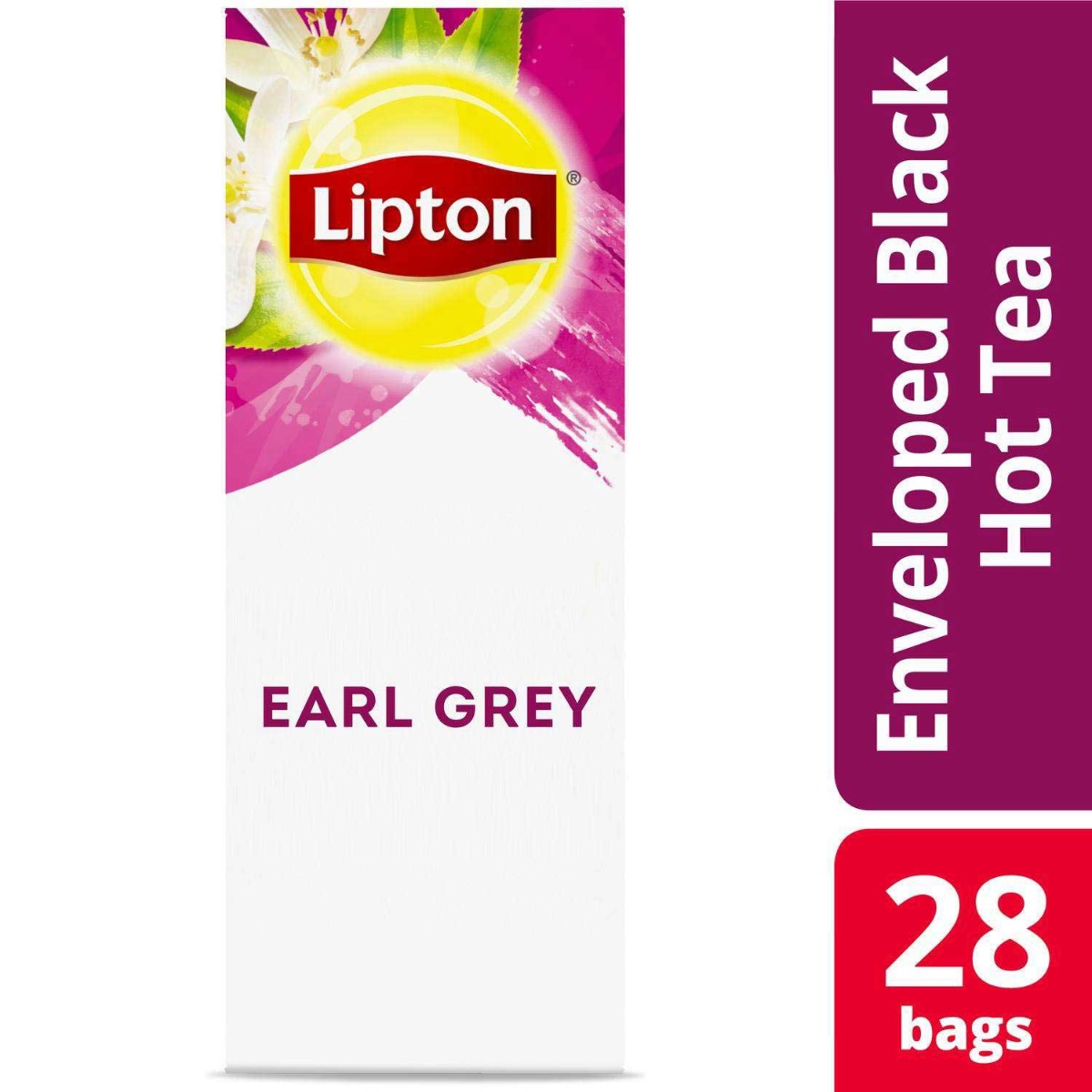 Lipton Earl Grey Enveloped Hot Tea Bags, 28 count -- 6 per case