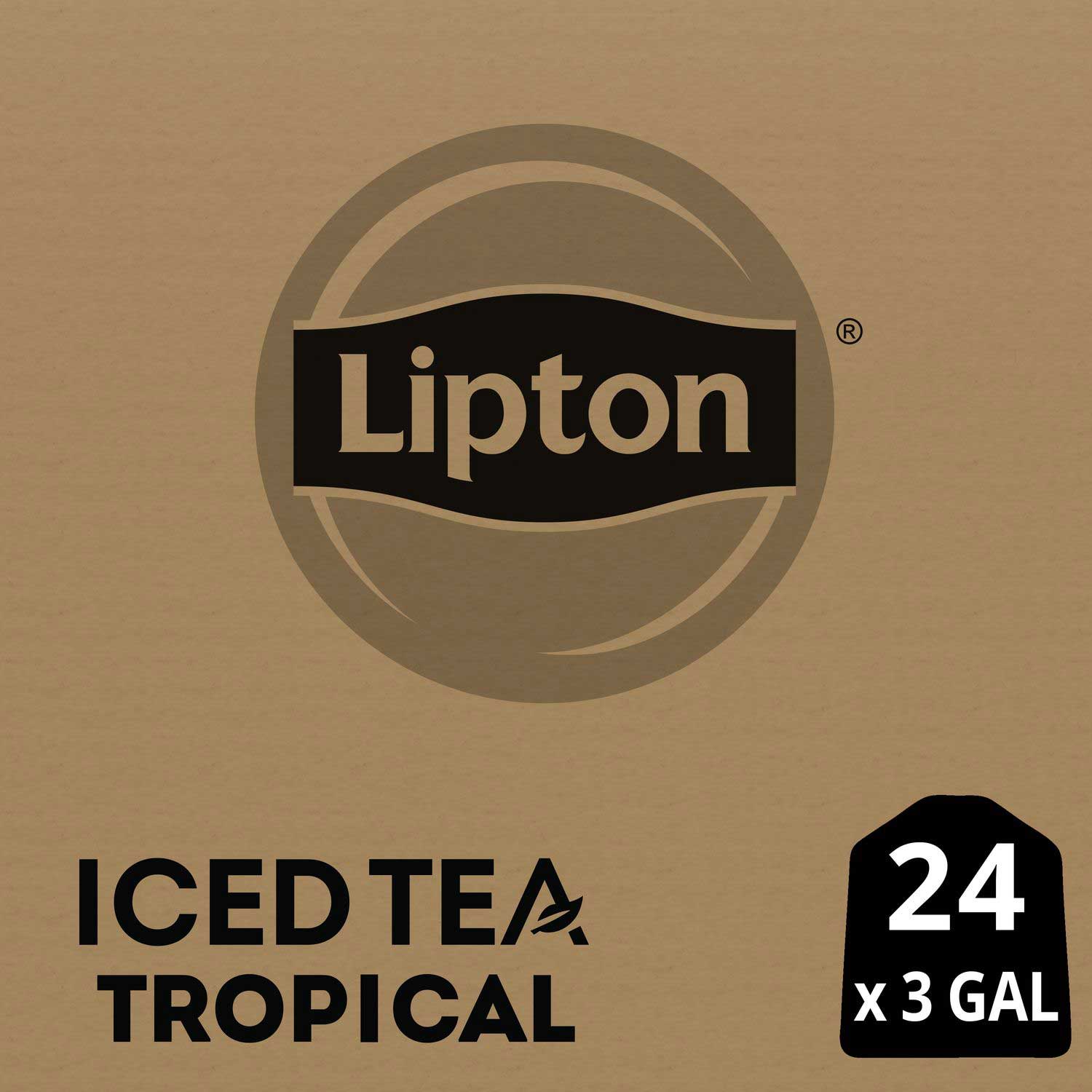 Lipton Tropical Iced Tea Bags Unsweetened Black, 3 gallon -- 24 per case