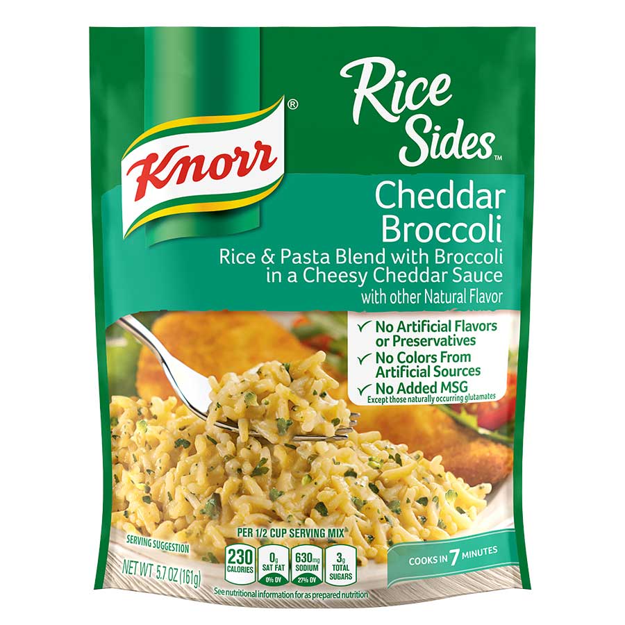 Knorr Cheddar Cheese Broccoli, Rice Side, 5.7 Ounce -- 12 Per Case