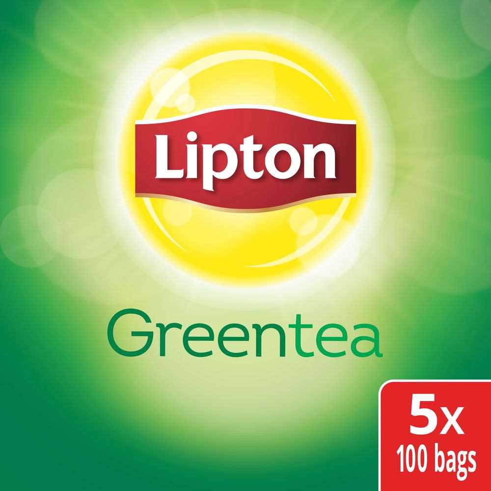 Lipton Green Enveloped Hot Tea Bags, 100 count -- 5 per case