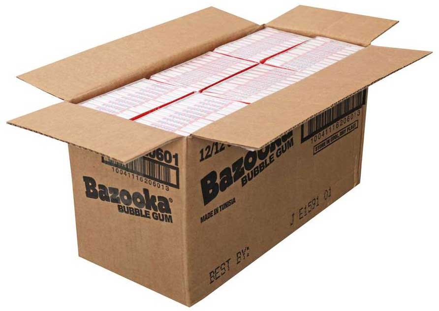 Bazooka Throwback Bubble Gum, Mini Wallet -- 144 Per Case