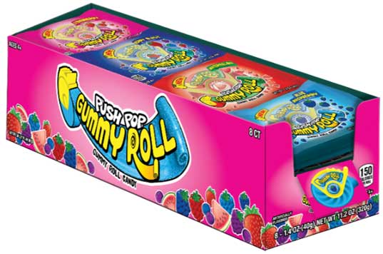 Push Pops Gummy Roll Candy, 1.4 Ounce -- 192 Per Case